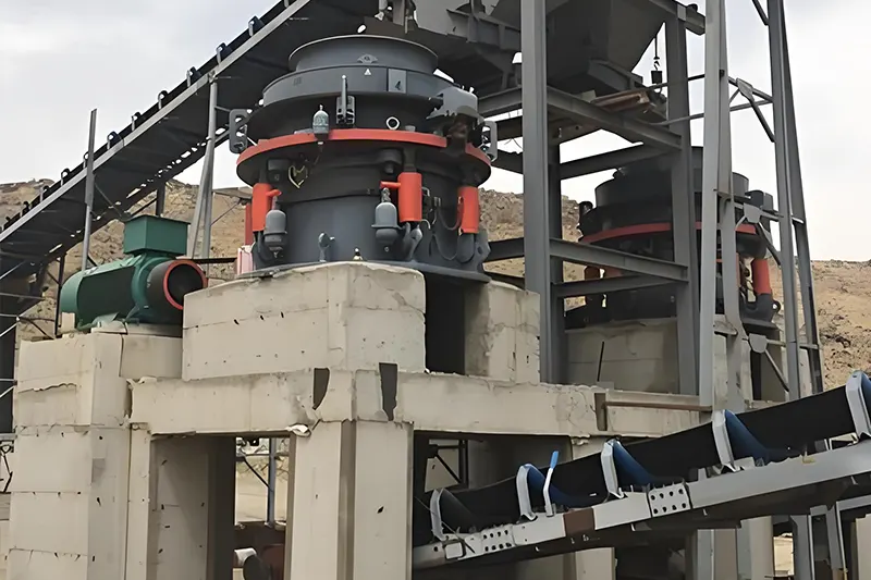 HPT Multi-cylinder Cone Crusher processing granite