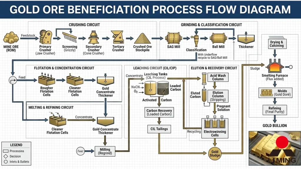 Gold Ore Processing Plant Flow Diagram