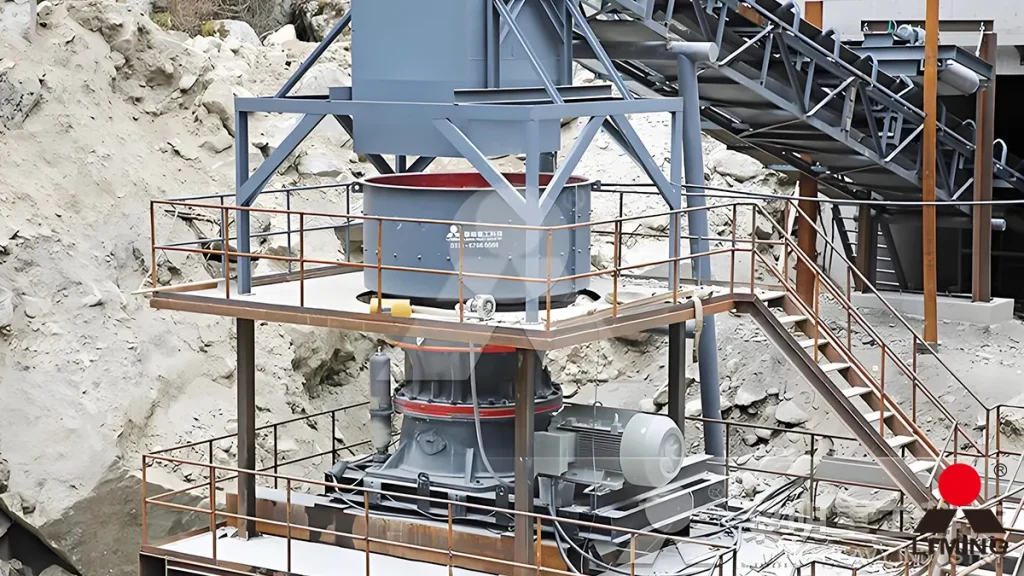 Liming HST250 Single-Cylinder Hydraulic Cone Crusher optimizing fine aggregate sizing in secondary comminution" title="HST250 Hydraulic Cone Crusher in Manganese Plant