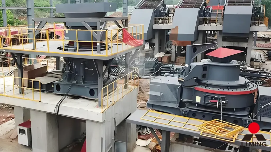 VSI6X Series Sand Making Machine producing fine, cubic quartz sand at a 200 TPH plant